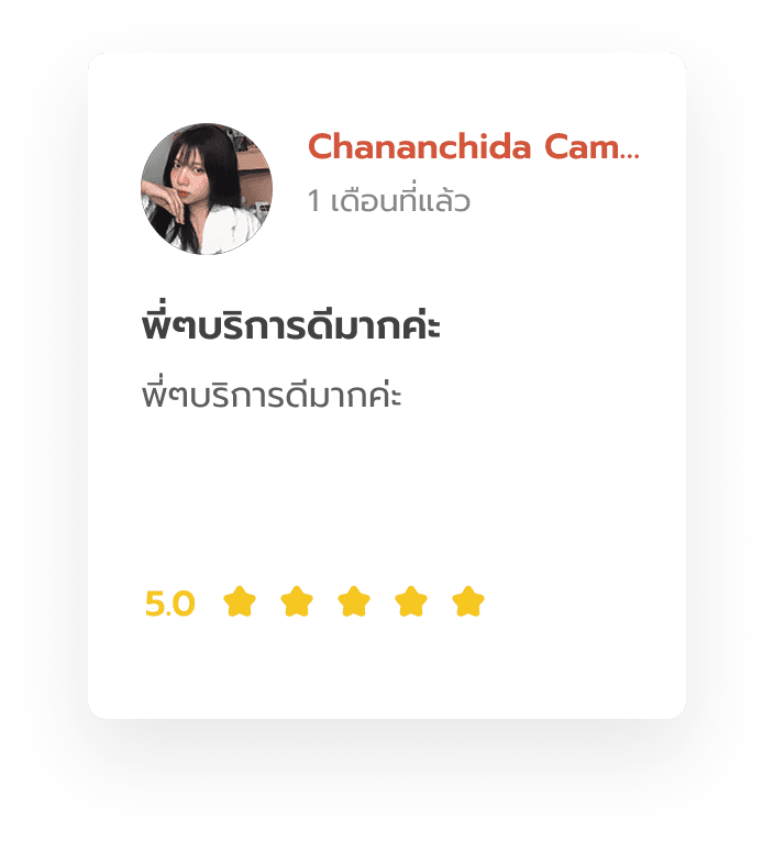 รีวิวจาก Chananchida Cam: พี่ๆบริการดีมากค่ะ